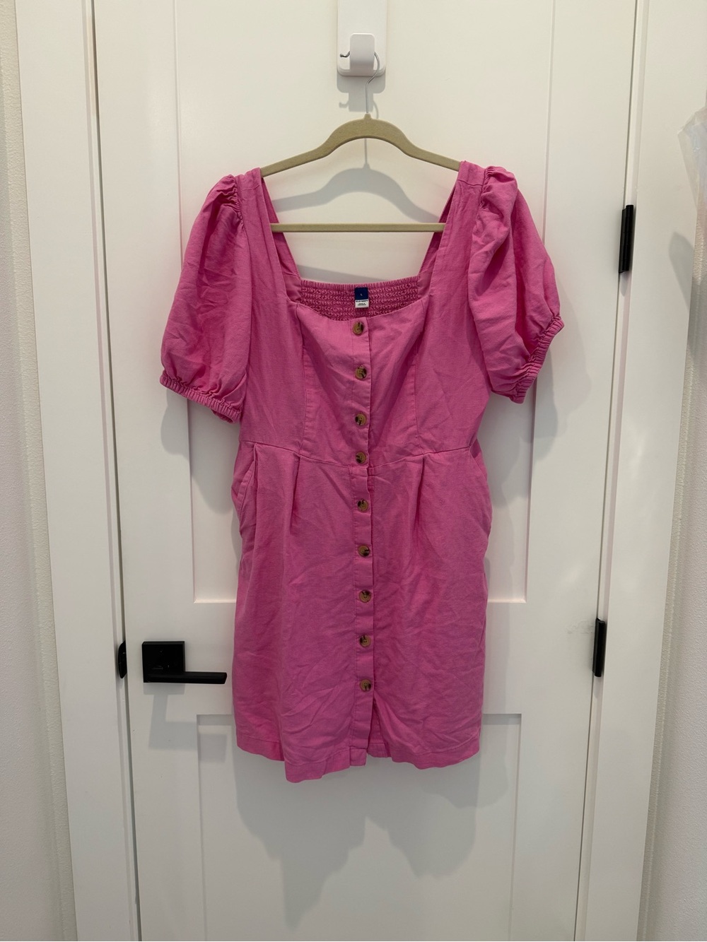 Old Navy Hot Pink Button-Front Sundress